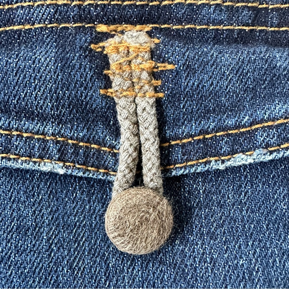 90s Y2K CALVIN KLEIN Button Pocket Vintage Denim Capris - Picture 7 of 11